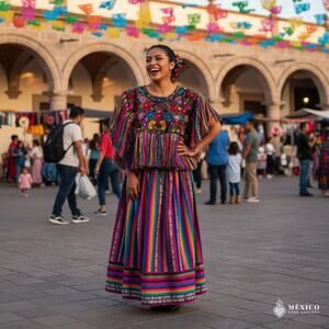 Cape huipil One of a kind 18.5 X 13 plus  8 fringe